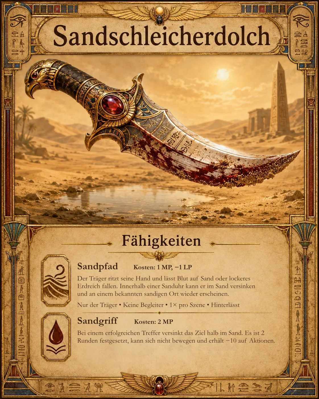 Artefaktkarte: Sandschleicherdolch